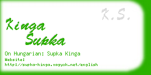 kinga supka business card